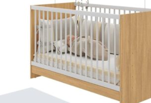 Berço 3 em 1 com Colchão Incluso Multimóveis Madeirado/branco