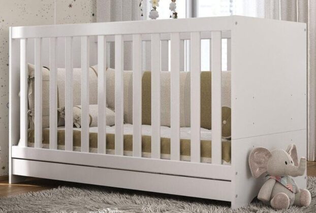 Multimóveis Berço 3 em 1 para Colchão 60 x 130 cm Branco